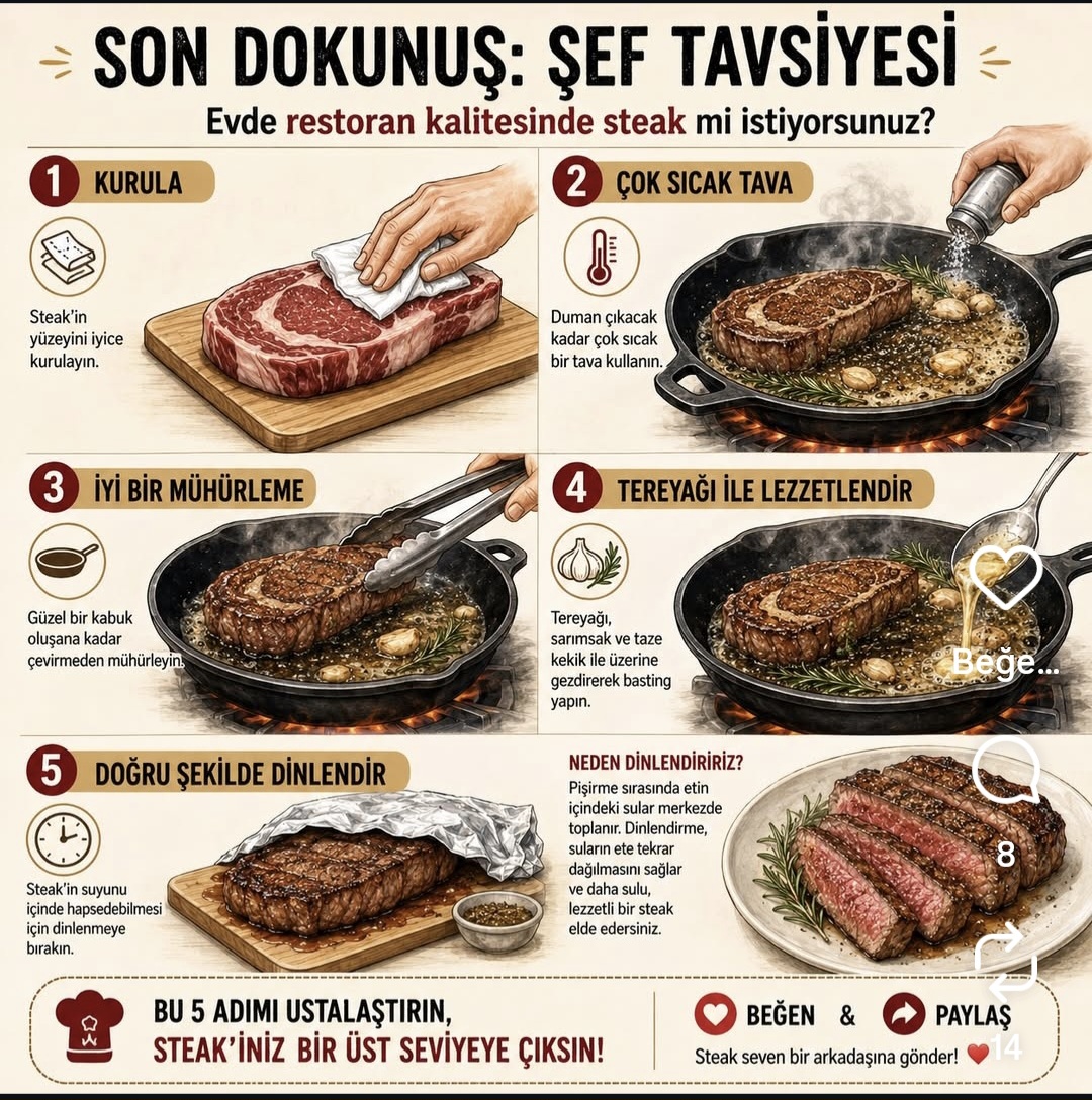Mükemmel Steak Pişirme